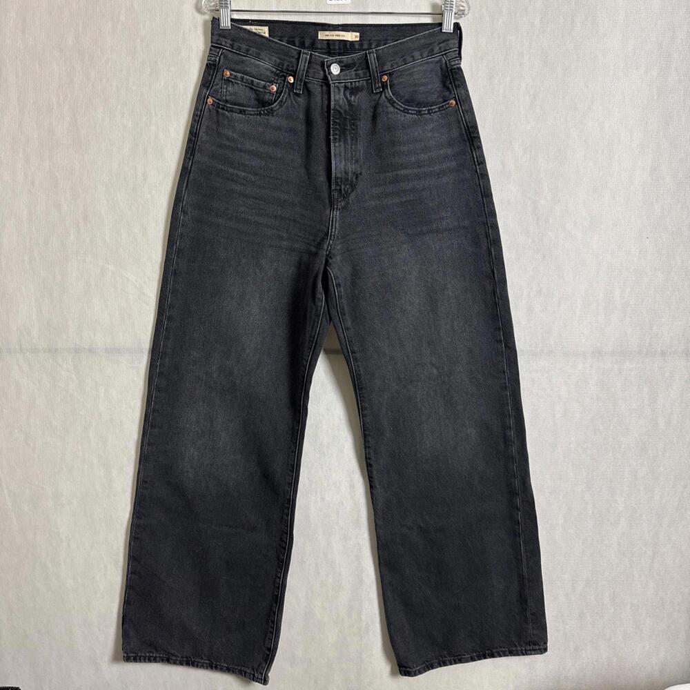 Levi's Black High-Rise Wide-Leg Jeans